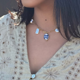 Collier Porcelaine bleu