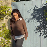 PULL DUO COFFEE ET BEIGE À POIS